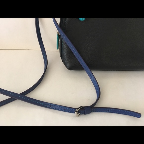 Mywalit Rio BLACK TURQUOISE ZIP TOP Bag CROSSBODY - Picture 9 of 10